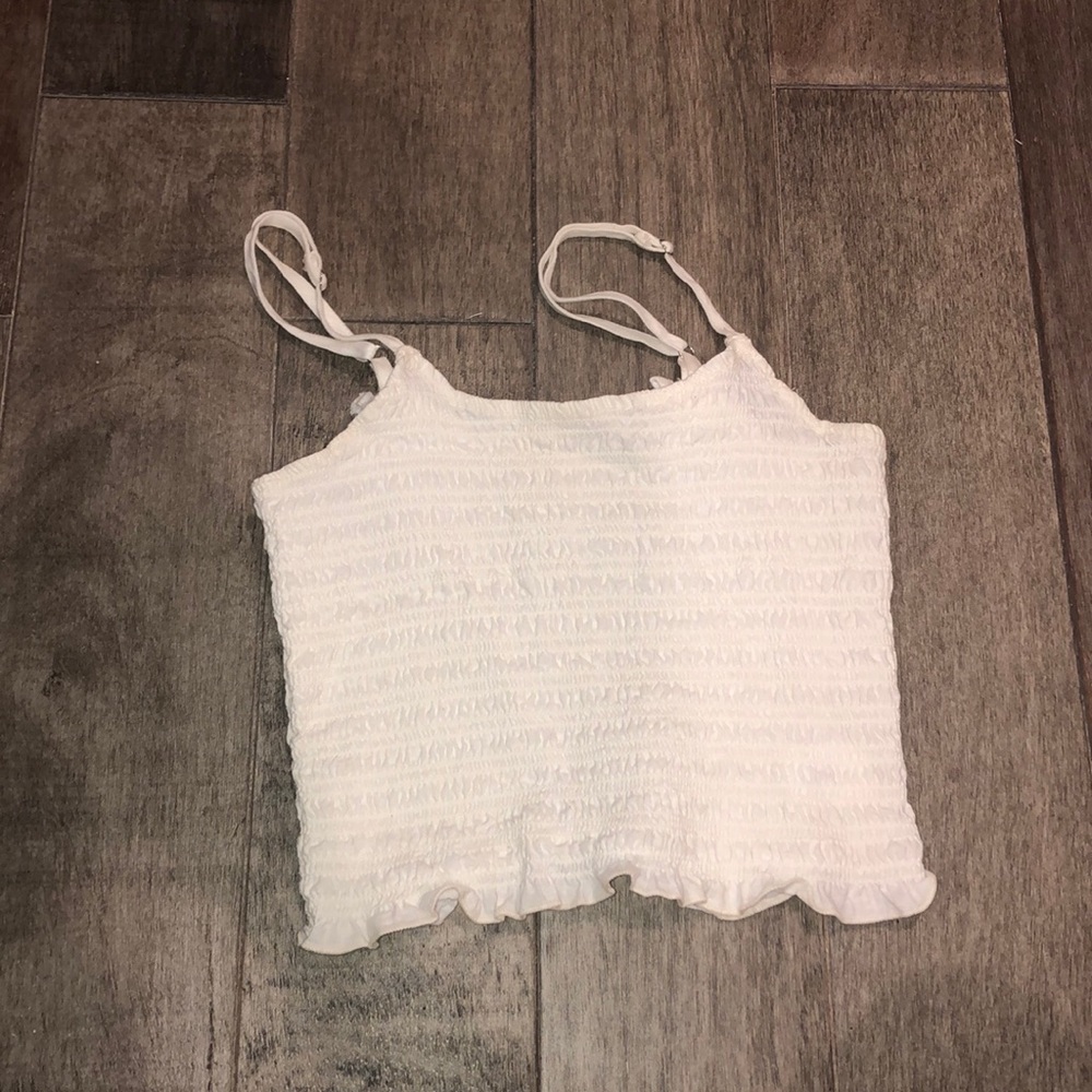 White cropped tube top